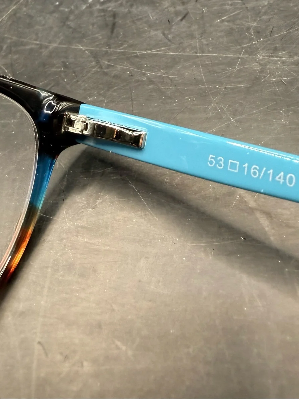 Jill Stuart Tortoise Shell Frames with Blue Temple Tips